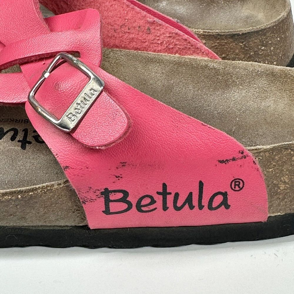 Betula By Birkenstock Gizeh T-Strap Pink Sandals Womens Size 6 (EU 37) Cork - Picture 6 of 16